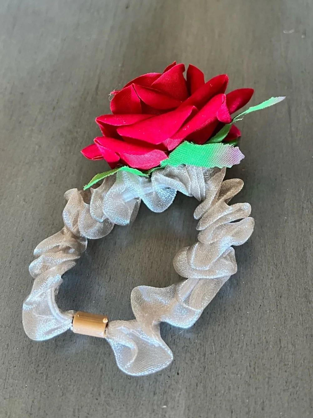 Cherry Red Rose Silk Flower Floral 3